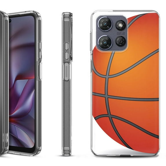 Shockproof Protective Phone Case for Motorola Moto G Play 2026, by OneToughShield - Basketball