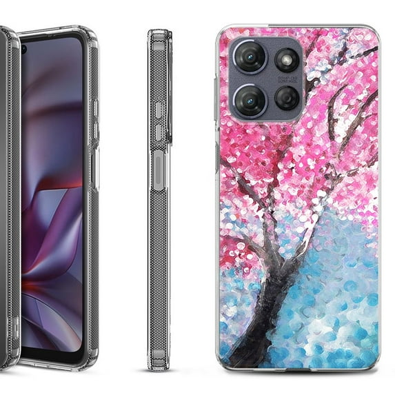 Shockproof Protective Phone Case for Motorola Moto G Play 2026, by OneToughShield - Blossom Paint