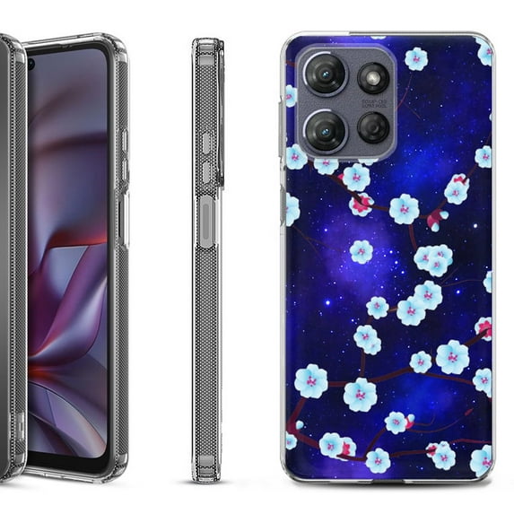 Shockproof Protective Phone Case for Motorola Moto G Play 2026, by OneToughShield - Blossom Stars