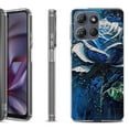 thumbnail image 1 of Shockproof Protective Phone Case for Motorola Moto G Play 2026, by OneToughShield - Blue Rose, 1 of 5