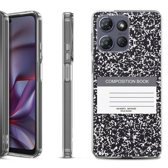 Shockproof Protective Phone Case for Motorola Moto G Play 2026, by OneToughShield - Composition Book