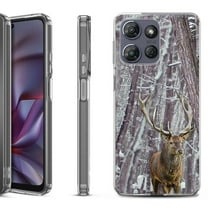 Shockproof Protective Phone Case for Motorola Moto G Play 2026, by OneToughShield - Deer/Snow/Camo