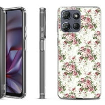 Shockproof Protective Phone Case for Motorola Moto G Play 2026, by OneToughShield - Floral/Rose