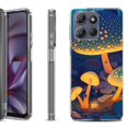 thumbnail image 1 of Shockproof Protective Phone Case for Motorola Moto G Play 2026, by OneToughShield - Glowing Mushroom, 1 of 5