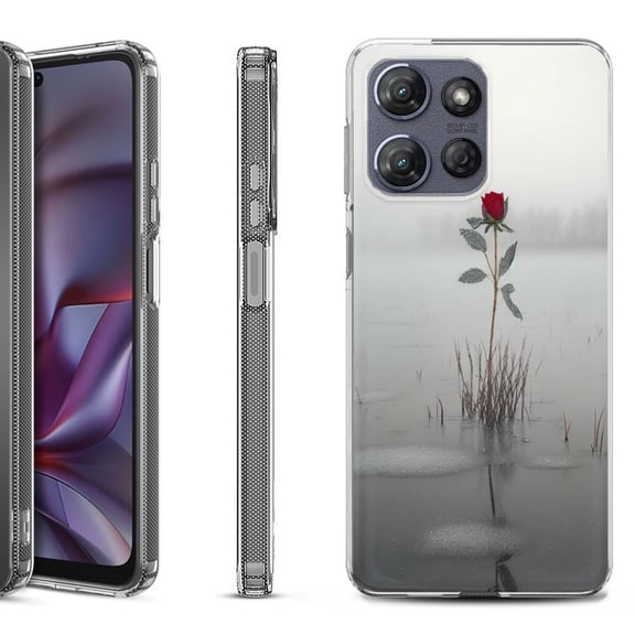 Shockproof Protective Phone Case for Motorola Moto G Play 2026, by OneToughShield - Icy Rose