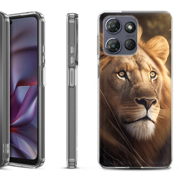 Shockproof Protective Phone Case for Motorola Moto G Play 2026, by OneToughShield - Lion