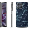 thumbnail image 1 of Shockproof Protective Phone Case for Motorola Moto G Play 2026, by OneToughShield - Marble / Blue, 1 of 5
