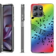 thumbnail image 1 of Shockproof Protective Phone Case for Motorola Moto G Play 2026, by OneToughShield - Music Notes / Rainbow, 1 of 5