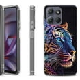 thumbnail image 1 of Shockproof Protective Phone Case for Motorola Moto G Play 2026, by OneToughShield - Neon Tiger, 1 of 5