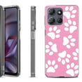 thumbnail image 1 of Shockproof Protective Phone Case for Motorola Moto G Play 2026, by OneToughShield - Pet Paw/ Pink, 1 of 5