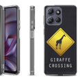 thumbnail image 1 of Shockproof Protective Phone Case for Motorola Moto G Play 2026, by OneToughShield - Road Sign Giraffe, 1 of 5