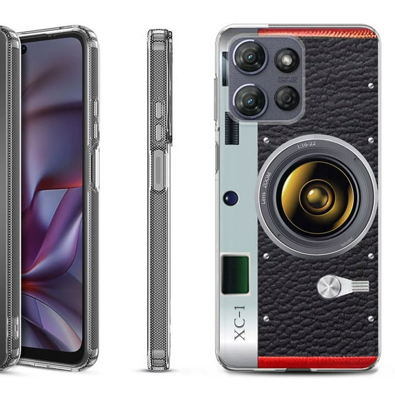 Shockproof Protective Phone Case for Motorola Moto G Play 2026, by OneToughShield - Vintage Camera