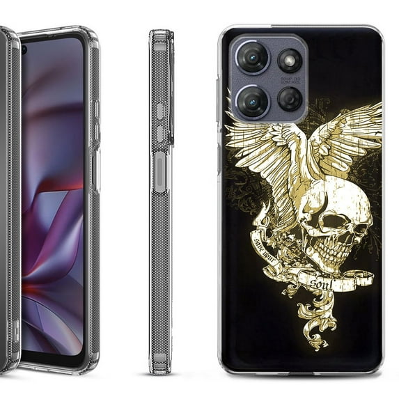Shockproof Protective Phone Case for Motorola Moto G Play 2026, by OneToughShield - Wing Skull