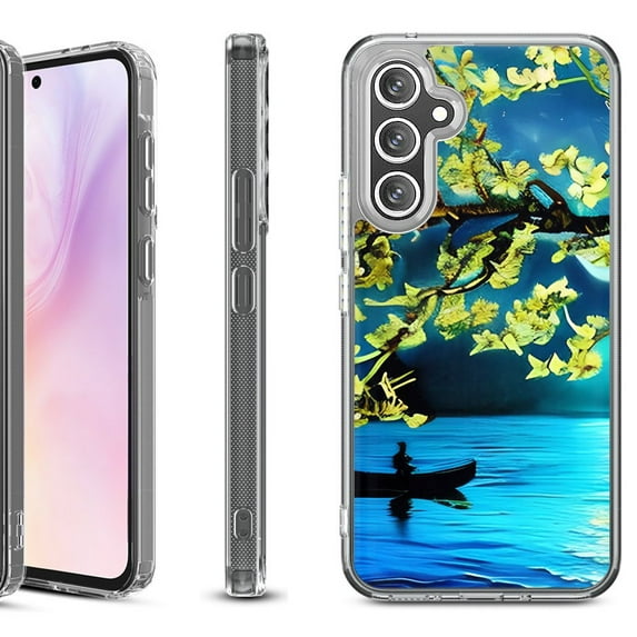 Shockproof Protective Phone Case for Samsung Galaxy A26 5G, by OneToughShield - Almond Blossom Night