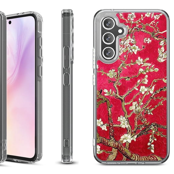 Shockproof Protective Phone Case for Samsung Galaxy A26 5G, by OneToughShield - Almond Blossom Red