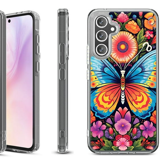 Shockproof Protective Phone Case for Samsung Galaxy A26 5G, by OneToughShield - Butterfly Garden