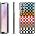 thumbnail image 1 of Shockproof Protective Phone Case for Samsung Galaxy A26 5G, by OneToughShield - Colorful Checker, 1 of 4