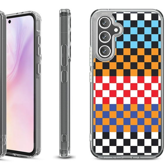 Shockproof Protective Phone Case for Samsung Galaxy A26 5G, by OneToughShield - Colorful Checker