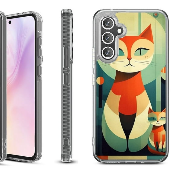 Shockproof Protective Phone Case for Samsung Galaxy A26 5G, by OneToughShield - Cute Cats