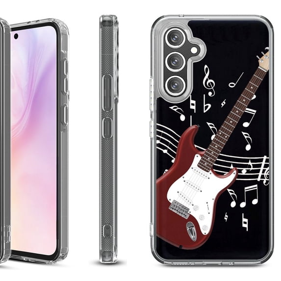 Shockproof Protective Phone Case for Samsung Galaxy A26 5G, by OneToughShield - Guitar Red