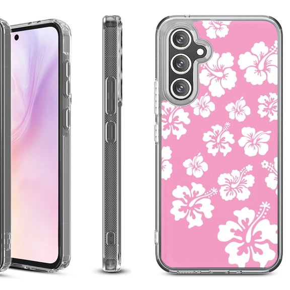 Shockproof Protective Phone Case for Samsung Galaxy A26 5G, by OneToughShield - Hibiscus Pink
