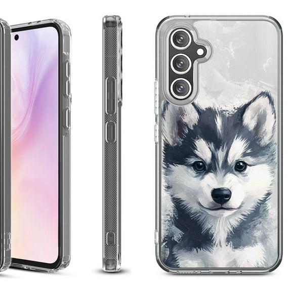 Shockproof Protective Phone Case for Samsung Galaxy A26 5G, by OneToughShield - Husky Puppy