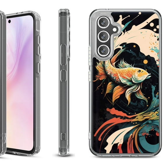 Shockproof Protective Phone Case for Samsung Galaxy A26 5G, by OneToughShield - Koi Fish