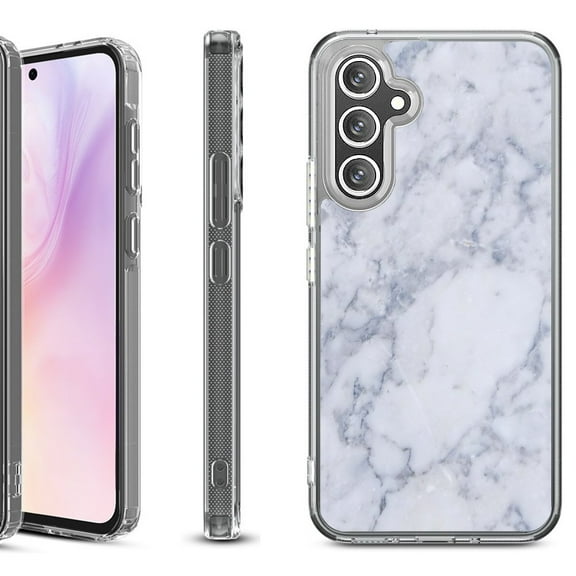 Shockproof Protective Phone Case for Samsung Galaxy A26 5G, by OneToughShield - Marble / Clouds