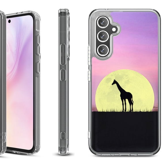 Shockproof Protective Phone Case for Samsung Galaxy A26 5G, by OneToughShield - Moonlight Giraffe