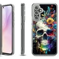 thumbnail image 1 of Shockproof Protective Phone Case for Samsung Galaxy A26 5G, by OneToughShield - Skull Flower, 1 of 4