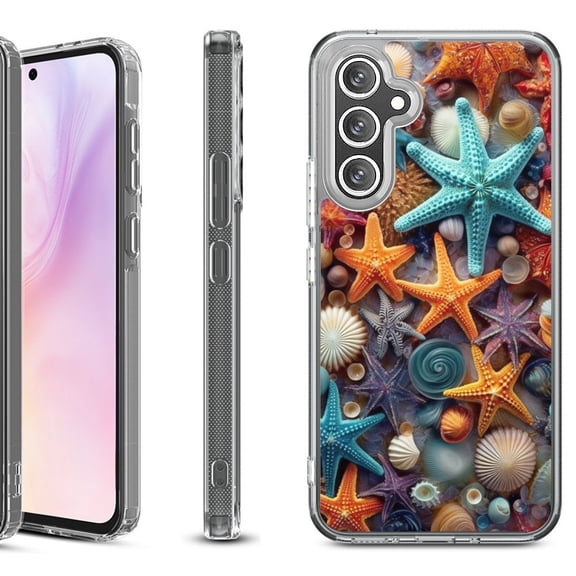 Shockproof Protective Phone Case for Samsung Galaxy A26 5G, by OneToughShield - Starfish Mix