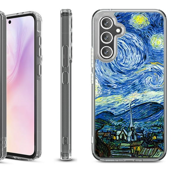 Shockproof Protective Phone Case for Samsung Galaxy A26 5G, by OneToughShield - Starry Night Paris