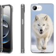 thumbnail image 1 of Shockproof Protective Phone Case for iPhone 16e, by OneToughShield - Arctic Wolf, 1 of 5