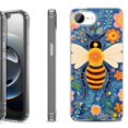 thumbnail image 1 of Shockproof Protective Phone Case for iPhone 16e, by OneToughShield - Bee Flower, 1 of 5