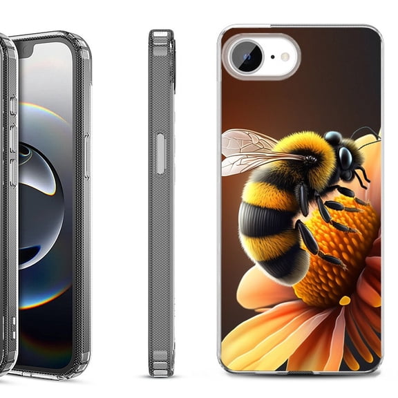 Shockproof Protective Phone Case for iPhone 16e, by OneToughShield - Bee