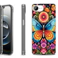 thumbnail image 1 of Shockproof Protective Phone Case for iPhone 16e, by OneToughShield - Butterfly Garden, 1 of 5