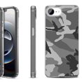 thumbnail image 1 of Shockproof Protective Phone Case for iPhone 16e, by OneToughShield - Camo B/W, 1 of 5