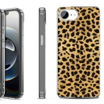 Shockproof Protective Phone Case for iPhone 16e, by OneToughShield - Cheetah Gold/Black