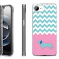 thumbnail image 1 of Shockproof Protective Phone Case for iPhone 16e, by OneToughShield - Chevron/Dachshund/Puppy, 1 of 5