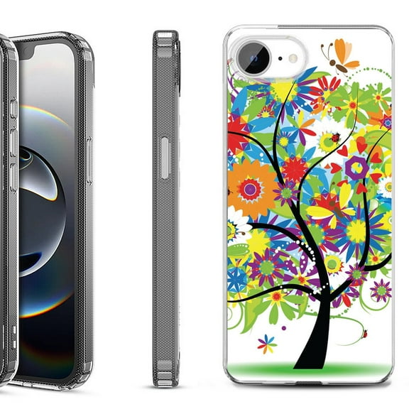Shockproof Protective Phone Case for iPhone 16e, by OneToughShield - Colorful Tree