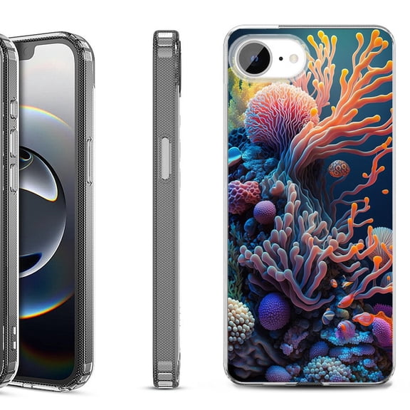 Shockproof Protective Phone Case for iPhone 16e, by OneToughShield - Coral