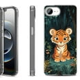 thumbnail image 1 of Shockproof Protective Phone Case for iPhone 16e, by OneToughShield - Curious Tiger Cub, 1 of 5