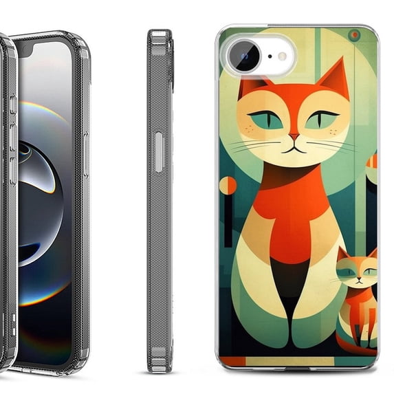 Shockproof Protective Phone Case for iPhone 16e, by OneToughShield - Cute Cats
