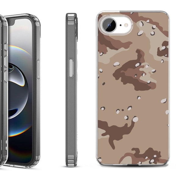 Shockproof Protective Phone Case for iPhone 16e, by OneToughShield - Desert Camo