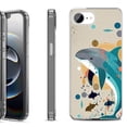thumbnail image 1 of Shockproof Protective Phone Case for iPhone 16e, by OneToughShield - Dolphin Family, 1 of 5