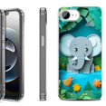 thumbnail image 1 of Shockproof Protective Phone Case for iPhone 16e, by OneToughShield - Elephant Craft, 1 of 5