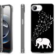 thumbnail image 1 of Shockproof Protective Phone Case for iPhone 16e, by OneToughShield - Elephant Music, 1 of 5