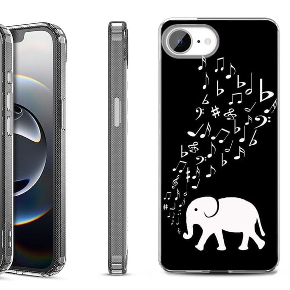 Shockproof Protective Phone Case for iPhone 16e, by OneToughShield - Elephant Music