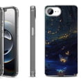 thumbnail image 1 of Shockproof Protective Phone Case for iPhone 16e, by OneToughShield - Fireflies Butterfly, 1 of 5