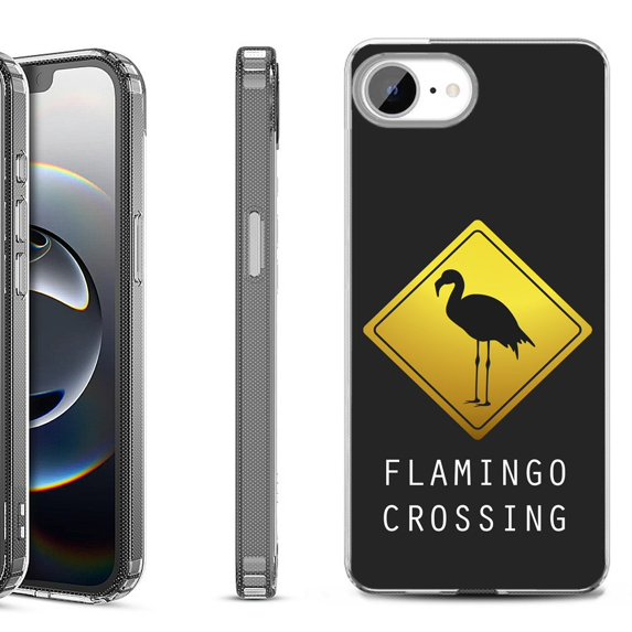 Shockproof Protective Phone Case for iPhone 16e, by OneToughShield - Flamingo